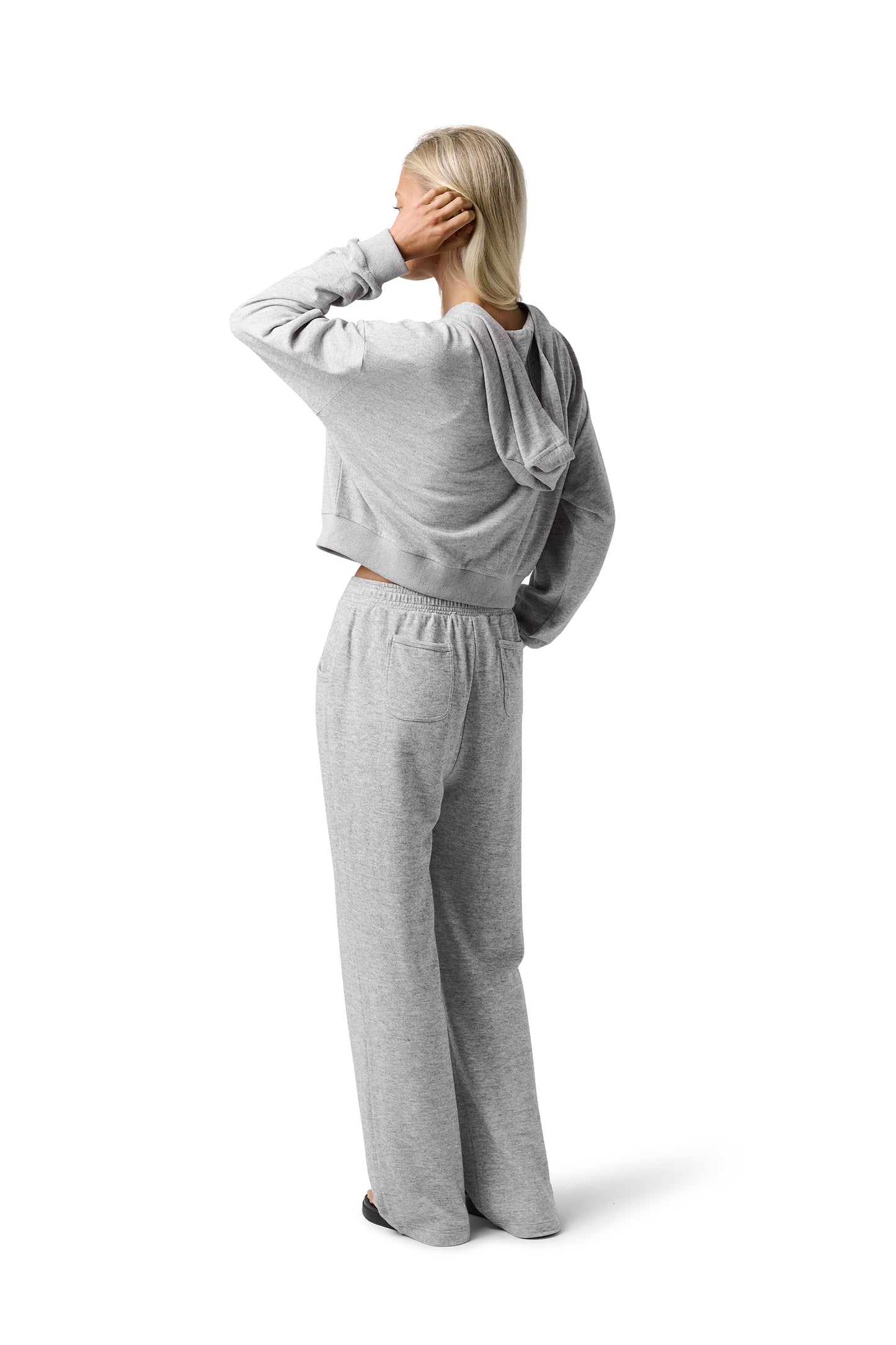 Slacks Soft Zip Up in Light Grey