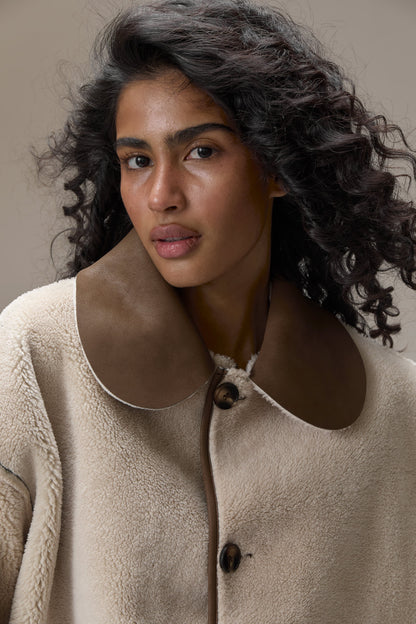 Tully Reversible Coat in Brown