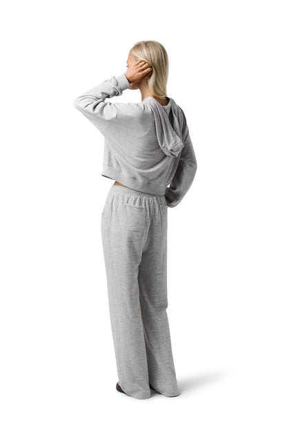 Slacks Soft Zip Up in Light Grey
