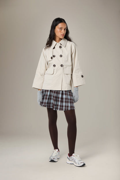 Duffy Pea Coat in Classic Beige