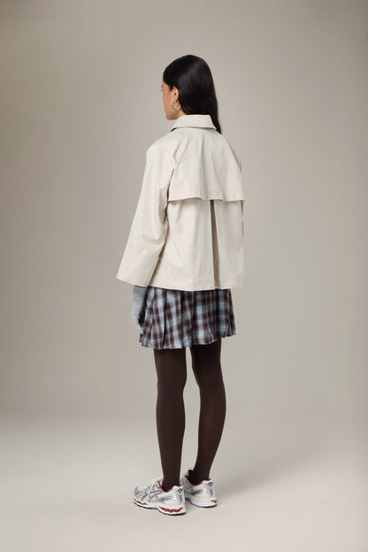 Duffy Pea Coat in Classic Beige